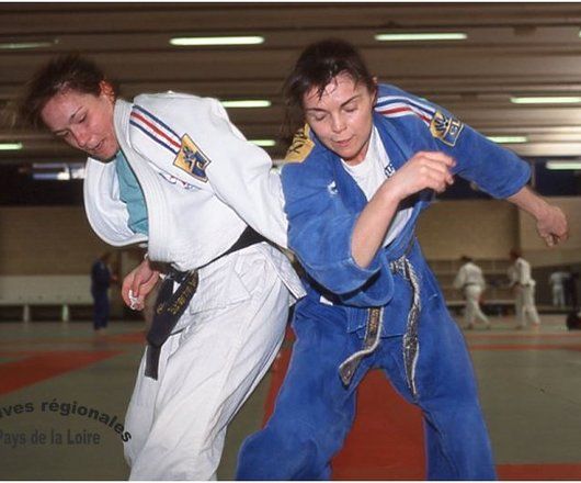 Barbara Harel, judokate (en blanc sur la photo) (phot. Quemener) 